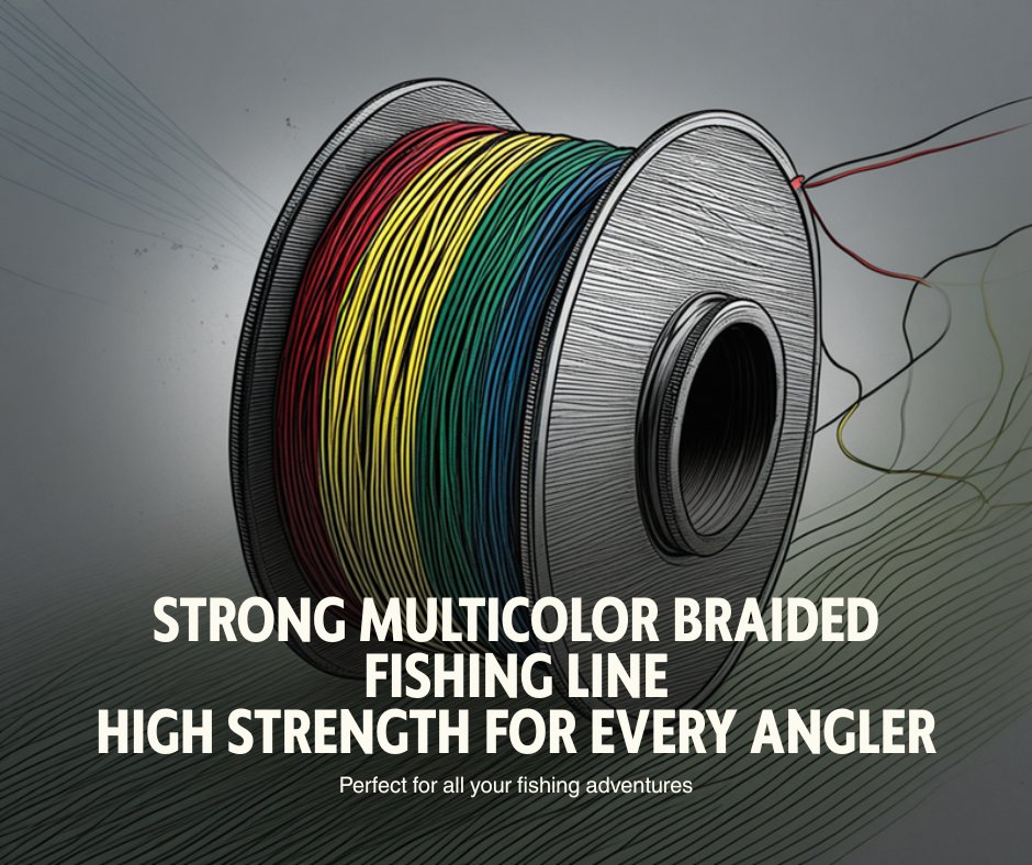 Braided fishing line on a reel