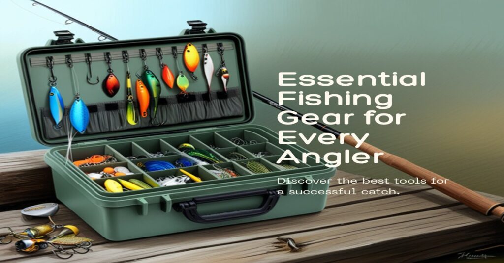 Essential fishing gear and tackle box