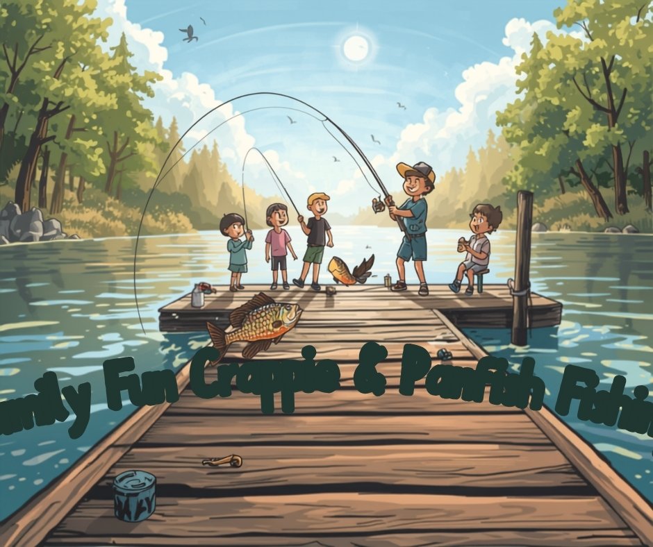 Crappie and panfish fishing from a pier