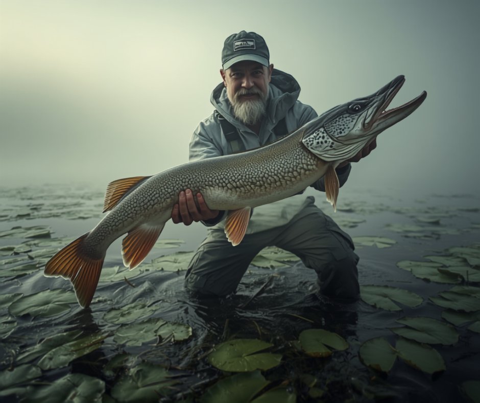Pike and muskie fishing in cold water