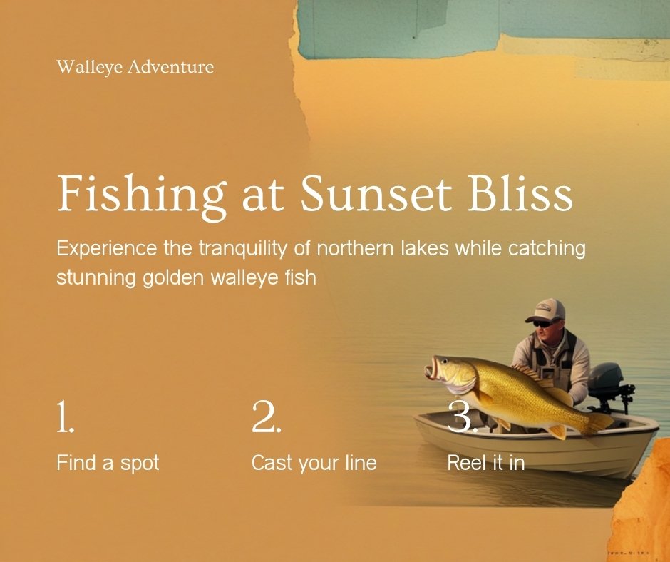 Walleye fishing at dusk on a lake