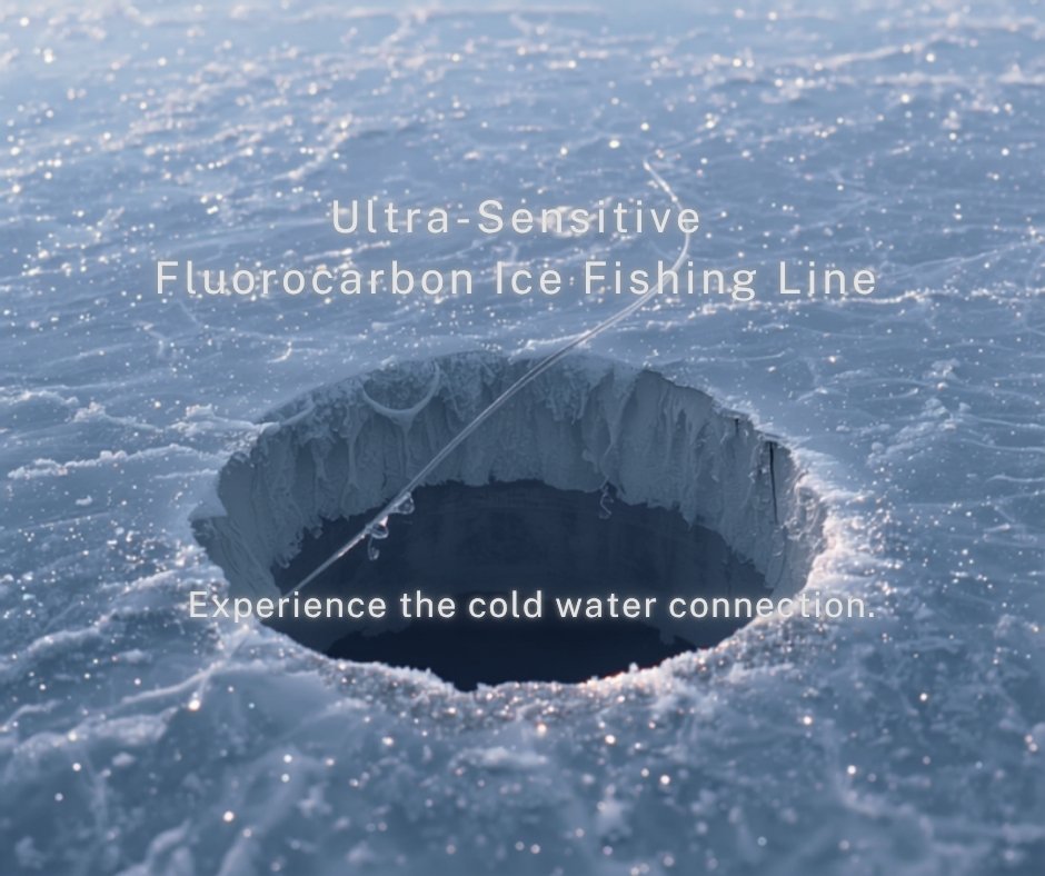 Ice fishing line for cold water