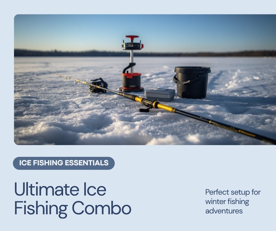 Ice fishing rod and reel combo