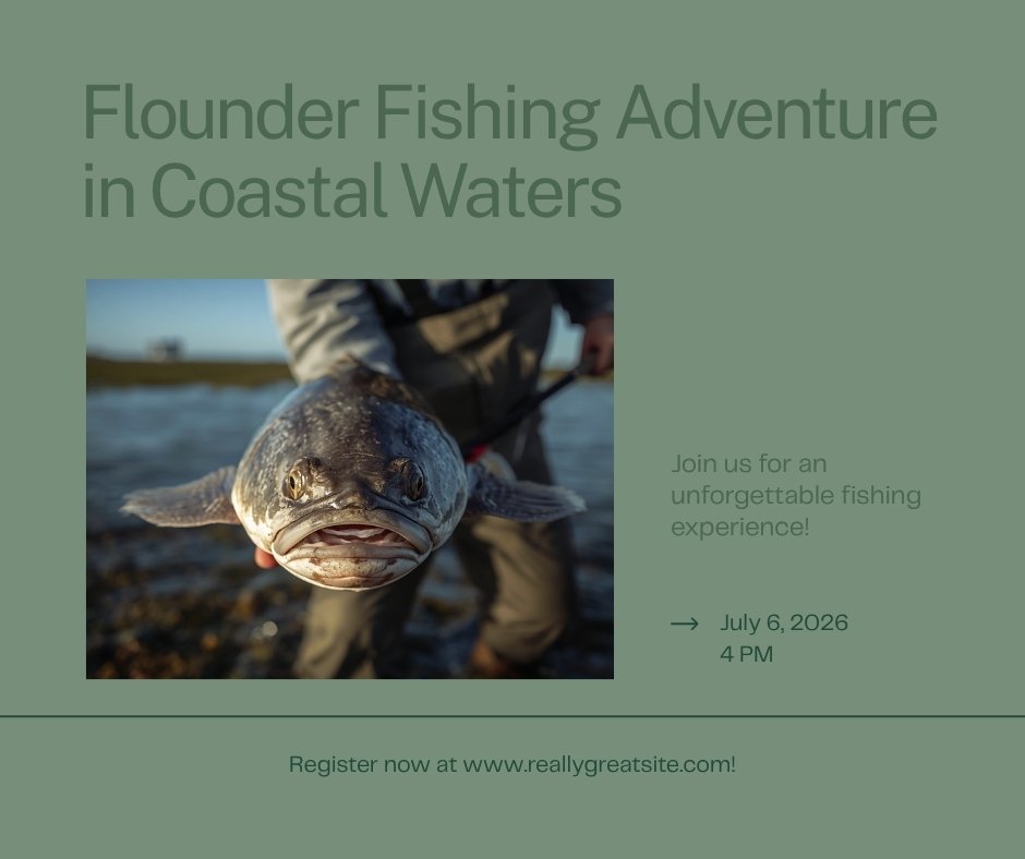 Flounder fishing in shallow saltwater